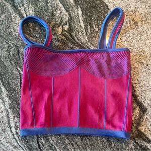 ZARA - Pink & Blue Stretchy Crop Top🩷🩵